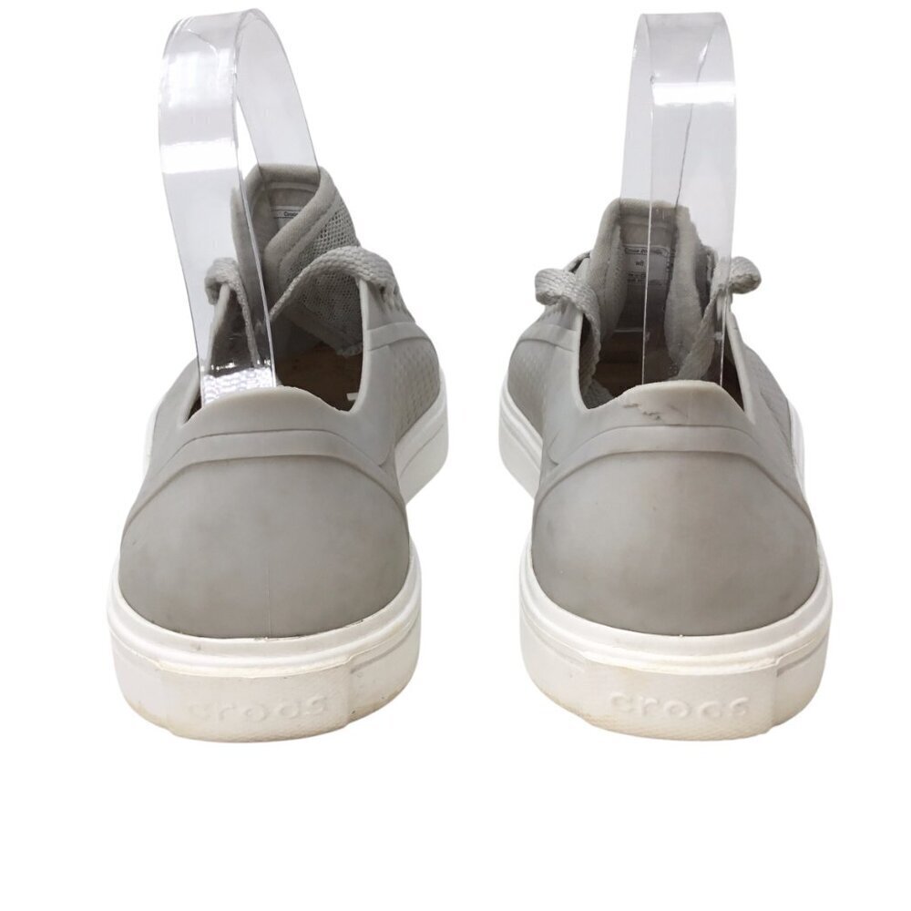 Crocs Citilane Roka Court Shoes Sneaker 2044884 Size 8 Beige Perforated Lace Up - Picture 8 of 12